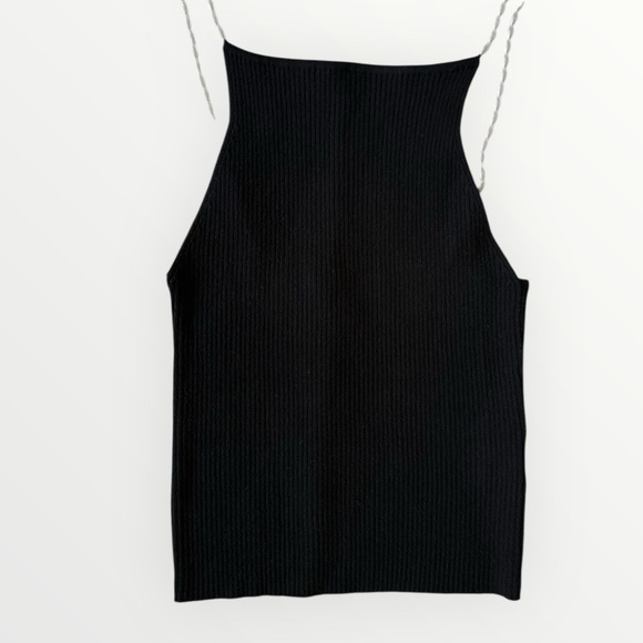 Musier Paris Black Knit Bateau Top with Pearl Straps 36 small - Picture 4 of 7